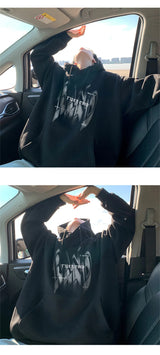 Printed Street Goth Hoodie – New Gothic Letter Printed Hoodies For Men Autumn Hip Hop Oversized Hooded Sweatshirt Y2K Streetwear Graphic Hoodie Tracksuit | Gothic Drop #20