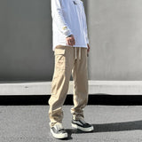 fashion casual hip hop joggers side button trousers elastic waist drawstring track sweatpants new cargo streetwear mens pants relaxed fit joggers