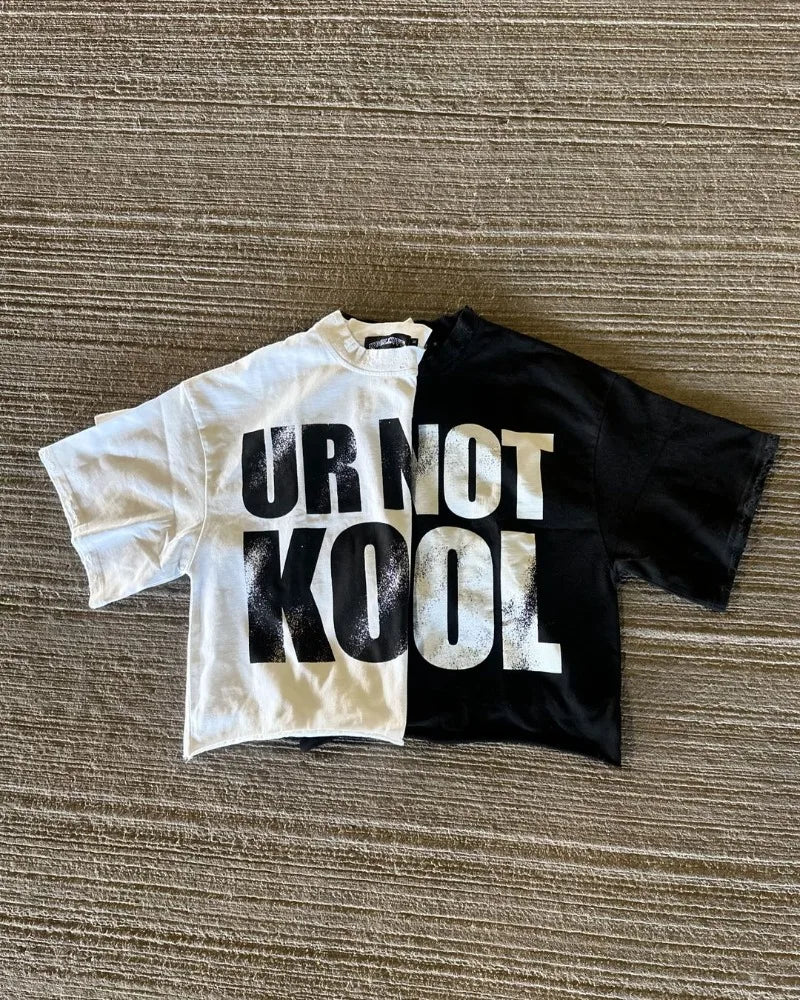 Skatercore Oversized shirt – Pure Cotton Round Neck Letter Printed Oversized T Shirt Tops