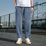 2023 spring and autumn new light luxury fashion men casual pants korean version loose sports all match pants boutique clothing unique default style 3679
