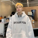 Autumn Mens Goth Letter Printed Pullover Hoodies Y2K Streetwear Fashio