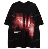 Vaporwave Graphic tee – Hip Hop Graffiti Printed Short Sleeved Retro American T Shir