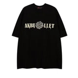 Harajuku Crying character – Floral Rose Graphic Printed Short Sleeve T Shirt For Men Hip