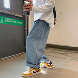 men wide leg jeans loose straight baggy denim pant mens womens streetwear skateboard pants oversized hip hop casual trousers denim street jeans