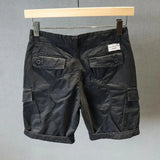 multi pocket cargo shorts mens casual all match loose feet summer ins trend five point pants straight denim pants streetwear unique cargo style 3410