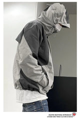 New 2023 Mens Undermycar Armor zipper Parkas Windproof hooded Jacket Tatting Multiple pockets outdoor Wear size 1 2 3 #412