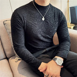Cyberpunk Crying character – Semi Turtleneck Stretch Slim Fit T Shirt Men Long Sleeve Thi