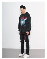 knee ripped patchwork jeans for men hip hop skinny biker taped jean trouser slim fit black denim pants fashion streetwear jogger unique joggers style 3021