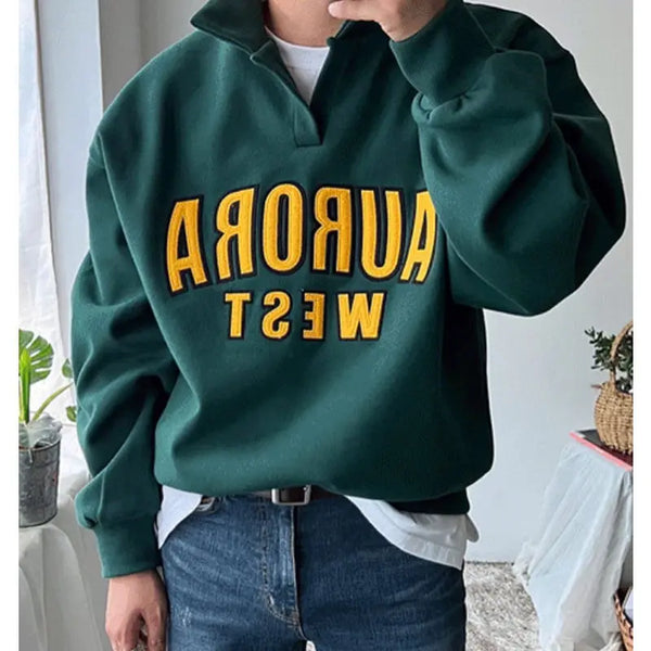 Trendy Brand Handsome American Ins Bombing Street Men Autumn Japanese High-end Y2K Street Casual Versatile Polo Shirt Top Jacket