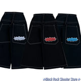 hip hop letter embroidery baggy jeans harajuku y2k streetwear wexwear jeans gothic pants womens high waist wide leg trousers unique jeans style 2209