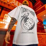 Harajuku Tribal flames – Mens Oversized Hip Hop Tshirt Funny Creative Printing Y2K St