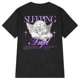 Trapwear Anime panel – Harajuku Sleeping Angle Printed Streetwear T Shirt Men Hip H