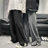 2023 summer new fashion casual trousers men loose straight side men suit pants korean casual pants boutique clothing clean everyday pants