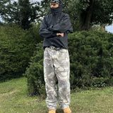 frog drift fashion american style streetwear camouflage cargo pants vintage clothing loose cotton trousers for men unisex combat utility trousers