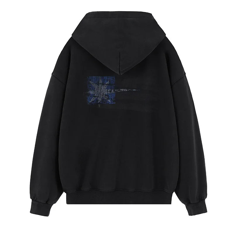 Mysterious shadow hoodie with skeleton hand design