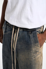 mens high street loose denim jeans casual straight retro washed jeans hip hop streetwear casual wide legs joggers baggy jeans unique joggers style 2871