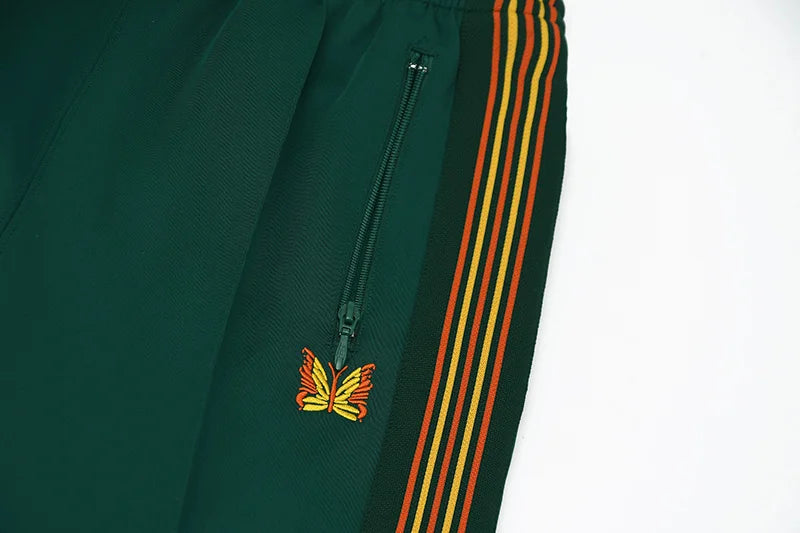 blackish green pants men woman 1 1 best quality side edge weaving embroidery logo drawstring loose casual new trousers unique default style 4960