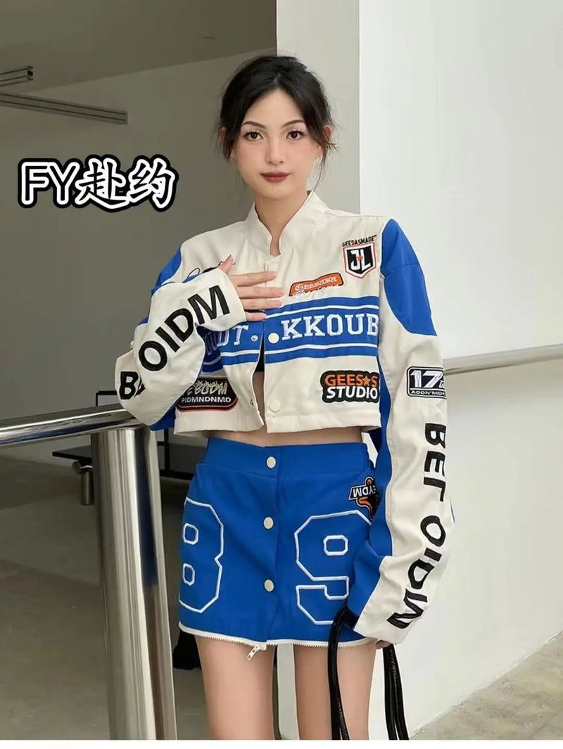 Leather Panel Streetwear Jacket Daily Fit Staple
