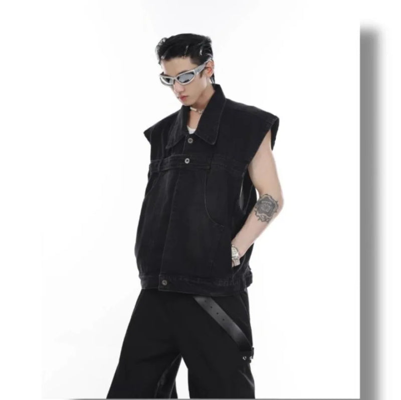 panel varsity outerwear, 2025 trend, for men, fall streetwear outfit, oversized style, layered fashion, modern aesthetic, graphic detail