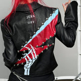 fashion hip urban material - fit hop design quality american-casual-letter-pu-leather-coat-womens-2023-new-contrast-versatile-short-zipper-top-jacket-women-harajuku-goth-clothes style graphic style wear streetwear essential image everyday casual high d336f9 print unisex premium oversized streetwear design ID c70eb
