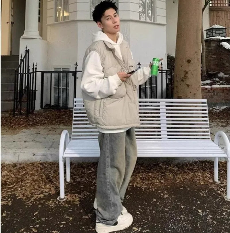 double-layer urban hoodie, modern streetwear, for men, fall streetwear outfit, oversized style, layered fashion, modern aesthetic