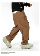 men streetwear fashion loose casual wide leg techwear cargo pants track trousers women harem trousers joggers sweatpants unique joggers style 941