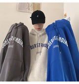 Autumn Mens Letter Design Printed Pullovers Hoodies Y2K Vintage Street