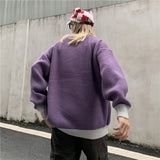 loose fit o-neck sweater, daily wear knit, cozy fashion fit, stylish street outfit, modern aesthetic appeal