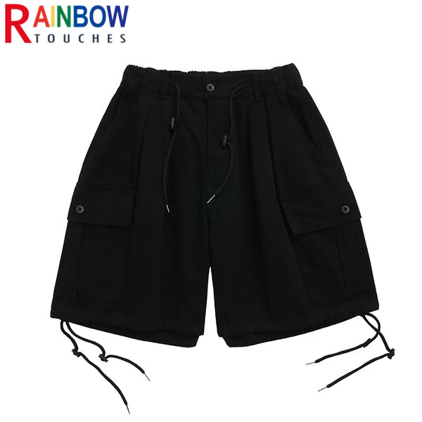 rainbowtouches 2022 men shorts vintage tidal trend casual shorts concise pants tooling high street comfortable loose men shorts relaxed fit shorts