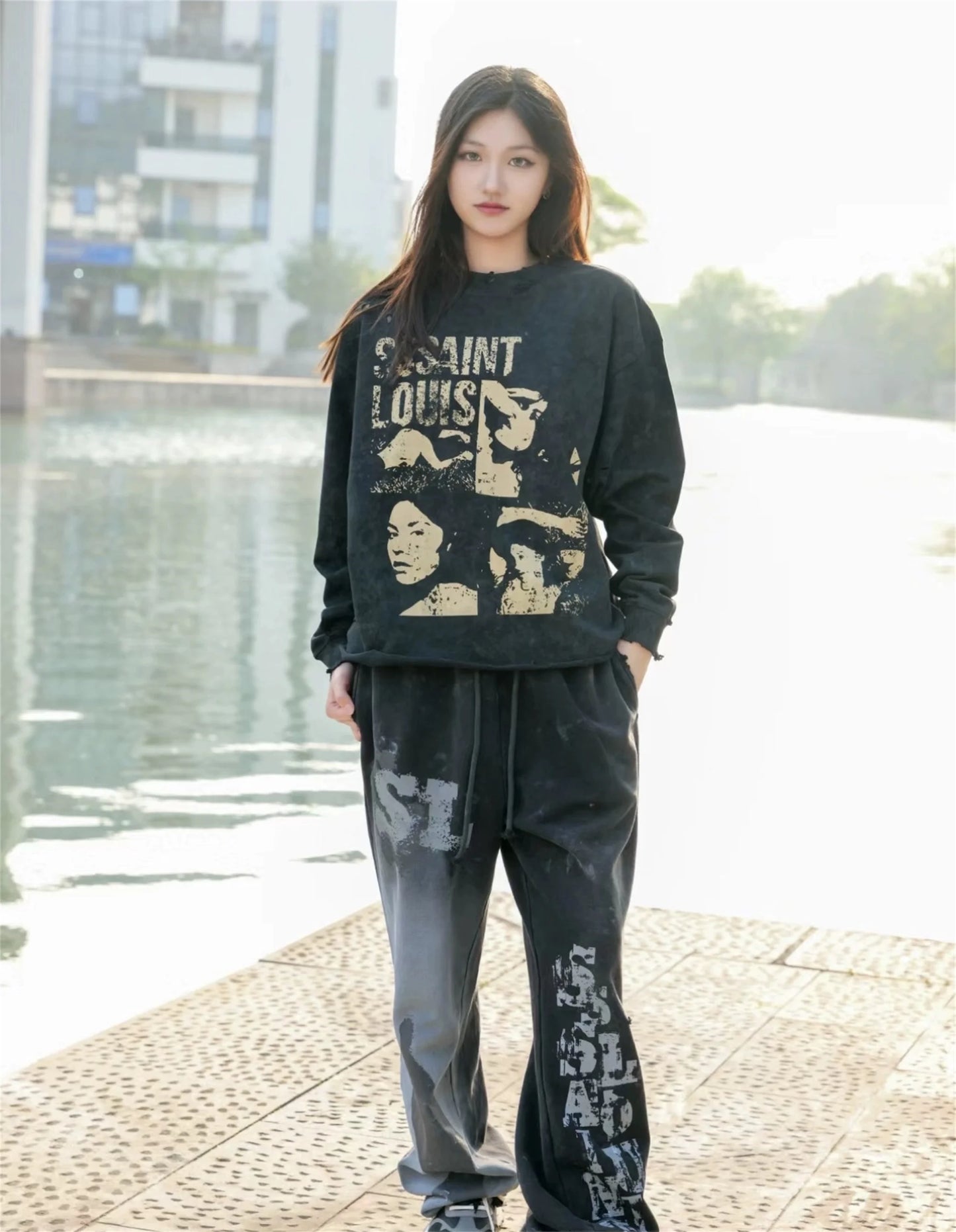 Harajuku Cloud Graphic Tee – Rainbow Pastel Aesthetic Vibes
