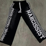 high street hip hop new black denim pants y2k goth harajuku men clothing ripped baggy jeans casual wide leg trousers streetwear unique jeans style 689