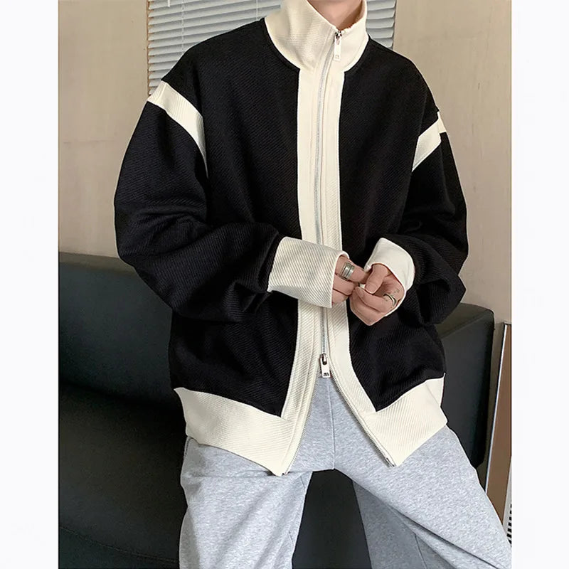 techwear zip bomber, urban street style, mens fashion