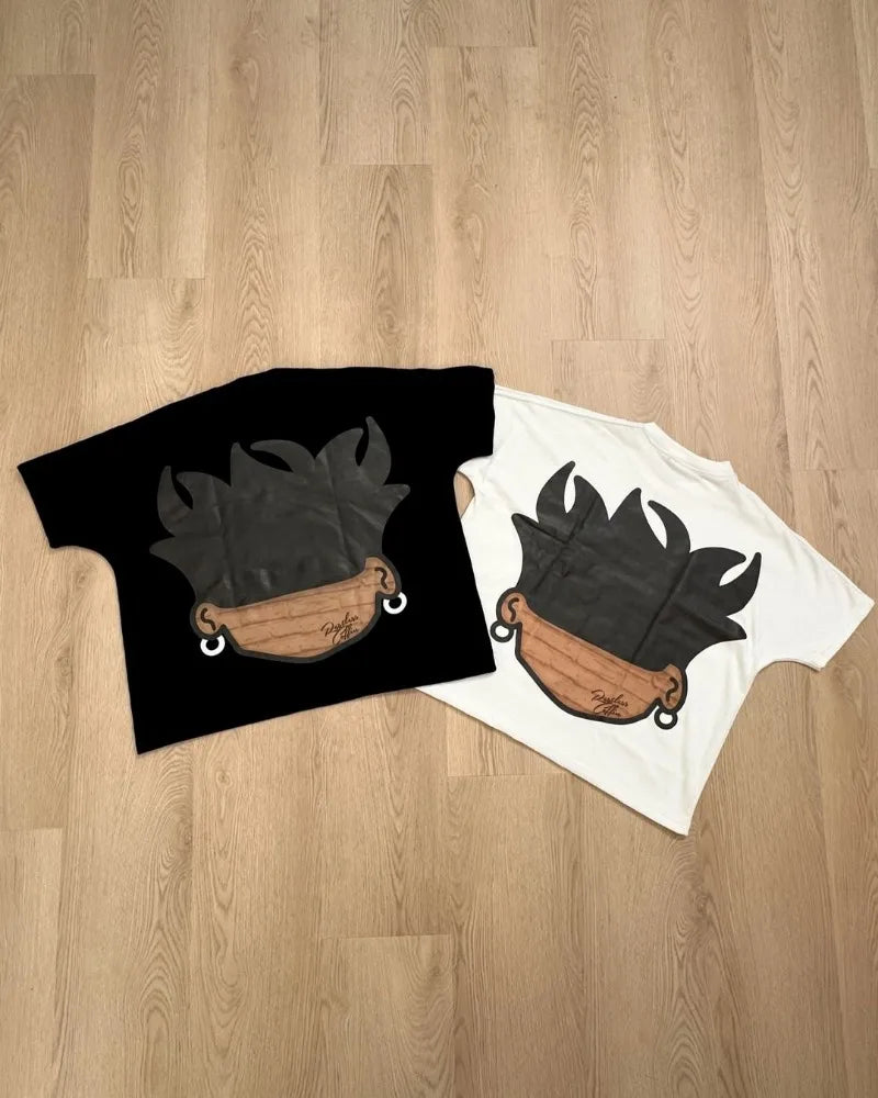 Trapwear Vintage t-shirt – 2024 Summer Fashion Trendy Brand Anime Cartoon Print Oversiz