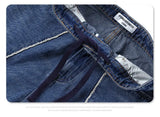 2024 autumn and winter new stitching straight jeans