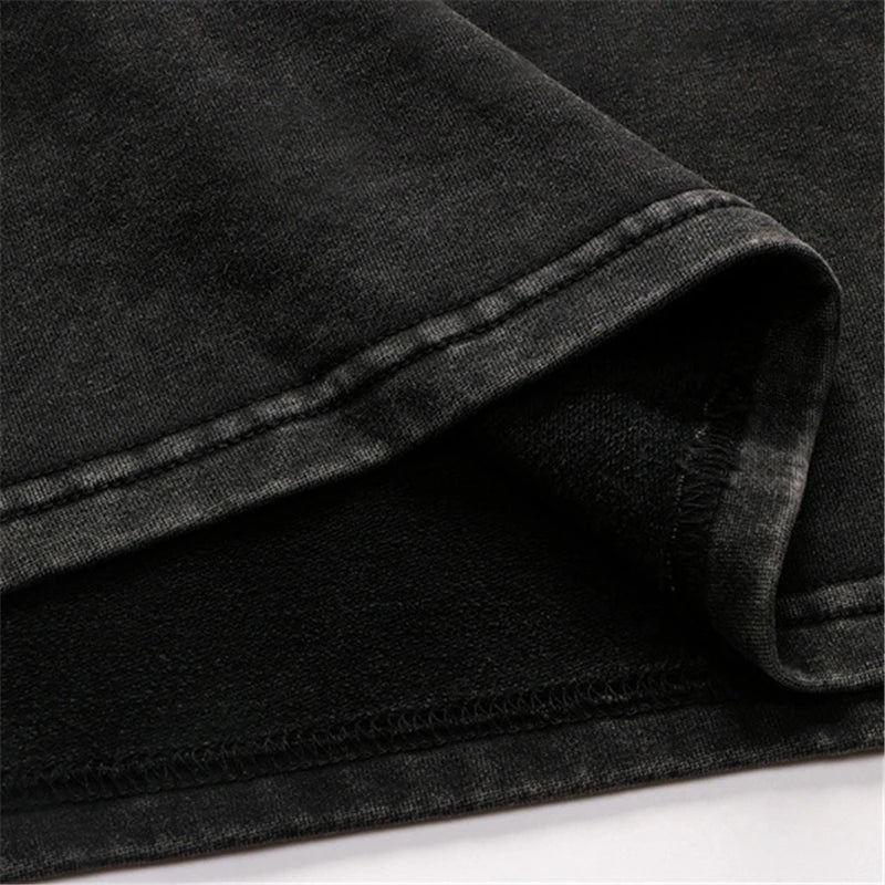 Rainbowtouches Washed Men's Long Shirts Vintage Clothing Oversized Fashion Printing Cool Stuff Popular Hip Hop High Street Style