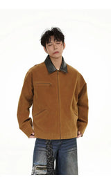 retro baseball outerwear, daily essential, men's streetwear fashion, trendy oversized fit, urban techwear design, modern hip 