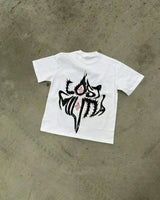 Anime Graphic tee – Y2K Streetwear Gothic Trend Letter Print Letter T Shirt Mens