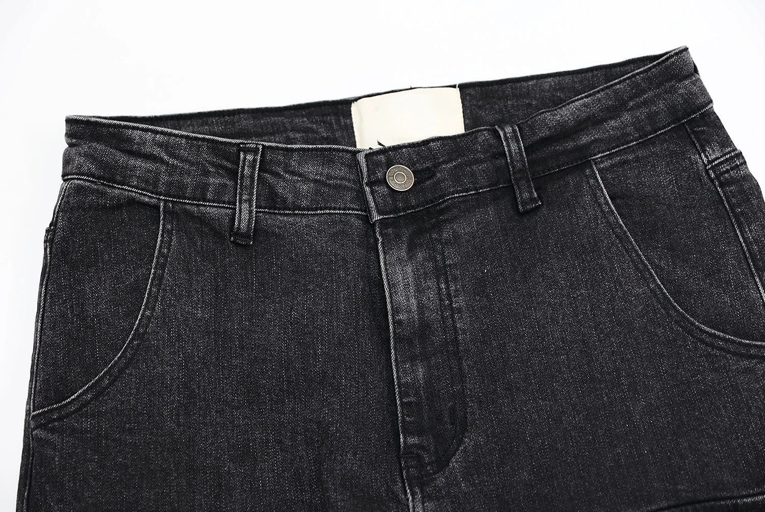 retro washed denim jeans mens bottom zipper jean trousers with pockets hip hop fashion high street slim fit pants joggers jeans unique joggers style 3117