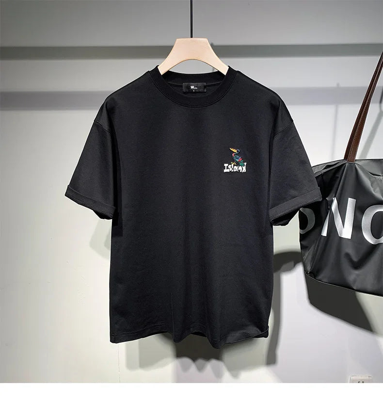 Harajuku Aesthetic piece – Summer Graffiti Short Sleeve T Shirt Mens High Street Loose