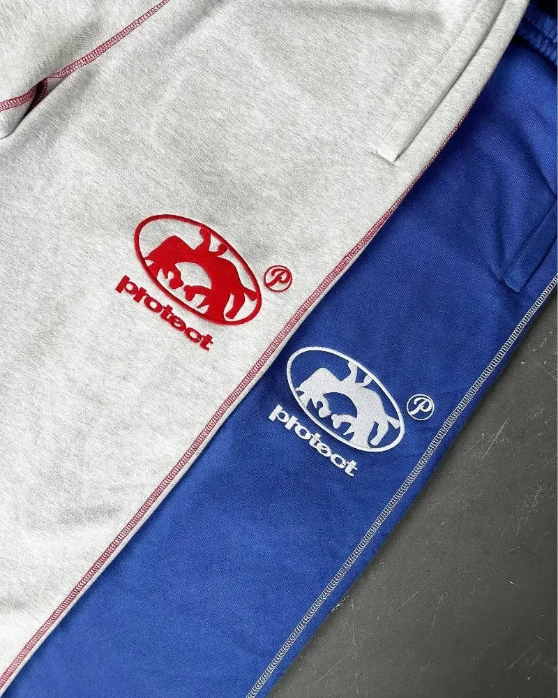 y2k street simple fashion casual sports trousers men y2k harajuku retro wide leg pants trendy brand oversized trousers women unique default style 3300