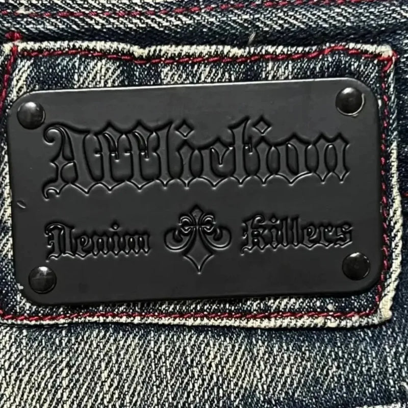 goth hip hop oversized skull embroidery pattern y2k baggy jeans new men and women straight black jeans retro casual denim pants unique jeans style 911