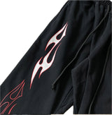 new arrival hs studios airbrushed skull print high street cotton winter pants sport casual pants clean everyday pants
