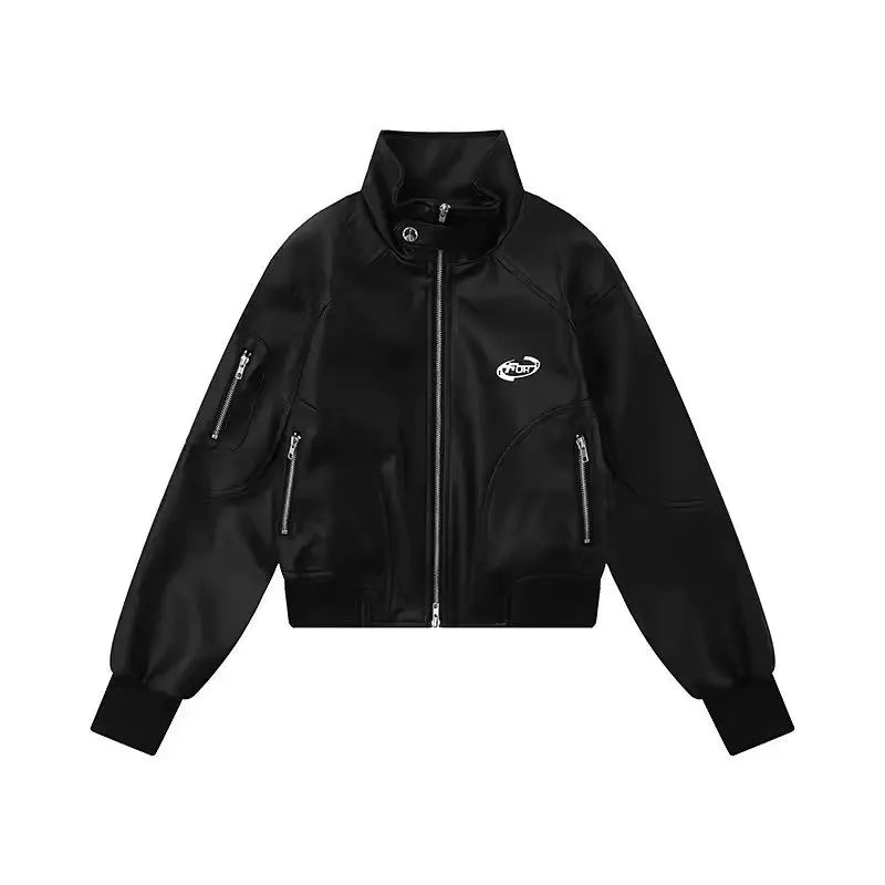 retro baseball bomber, daily drip outerwear, casual outfit