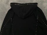 New Luxury Men Novelty Metal Rivets Hoodies Hoody Hooded Sweatshirts V