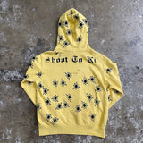 Y2k Long Sleeved Pullover Hoodie With Gothic Print Punk Style Hoodie Oversized Streetwear Winter Outfit School Ootd Clothes News