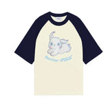 Skatercore Oversized shirt – American Flocking Cute Rabbit Pattern Short Sleeved T Shirt