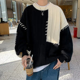 bold fire sweater, layered fit piece, aesthetic soft knit grunge sweater for cozy streetwear