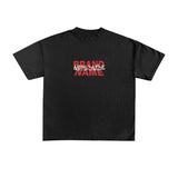 Grunge Y2K T-Shirt – Bleached Effect with Cursed Skull Art