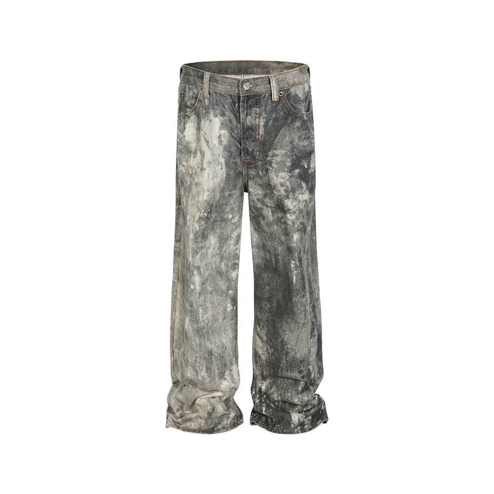 camouflage speckled digital printed jeans for men and women straight casual baggy denim trousers ropa hombre loose cargo pants utility cargo pants