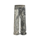 camouflage speckled digital printed jeans for men and women straight casual baggy denim trousers ropa hombre loose cargo pants utility cargo pants